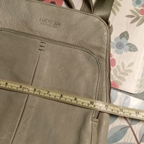 American Leather Co. Cleveland Backpack Smooth Buttery Soft Leather green sage - Picture 7 of 8